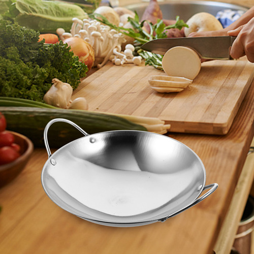 Plancha De Acero Inoxidable Wok Para Estufa De Gas, 2 Unidad