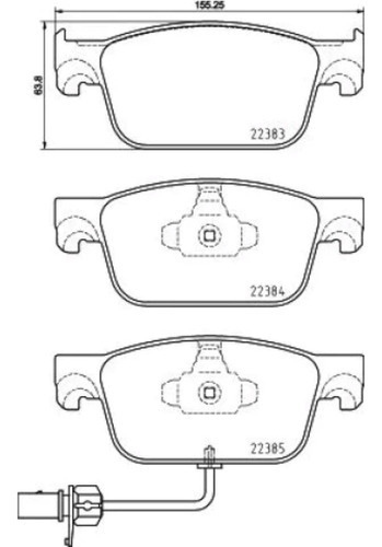 Balatas Freno B R E M B O Audi A4 2015-2022 8w0698151aa