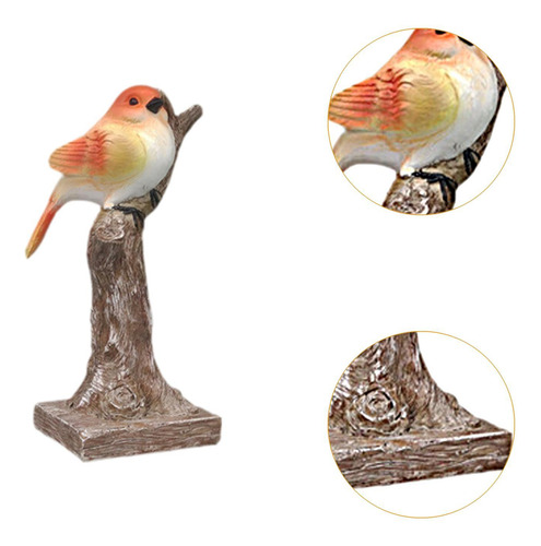 Estatuilla De Pájaro De Resina Colorida, Adorno 1 Pájaro