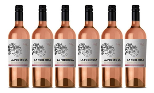 Vino La Poderosa Rosado X750cc Caja X6