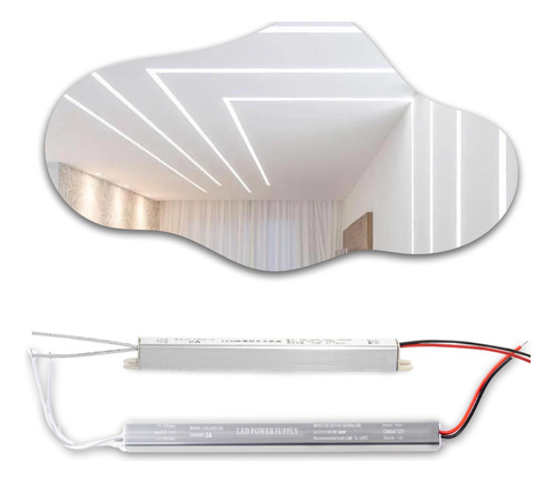 Fonte Ultra Slim Driver Para Perfil Fita De Led 36w 3a 12v