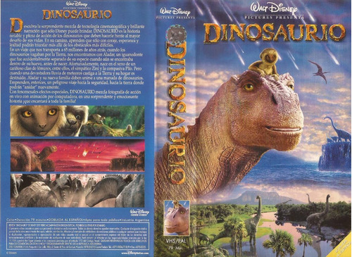 Dinosaurio Vhs Dinosaur 2001 Walt Disney Castellano