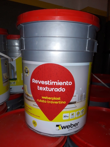 Revestimiento Texturado Weberplast Rtm Blanco X 30kg Envio