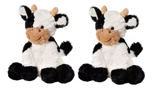 2 Peças Boneca Infantil De Pelúcia De Vaca