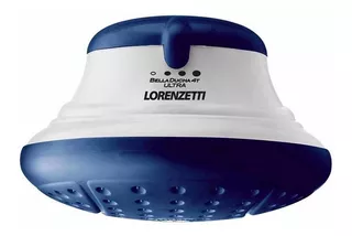 Regadera eléctrica de pared Lorenzetti Bella Ducha 4T blanca y azul 4800W 127V