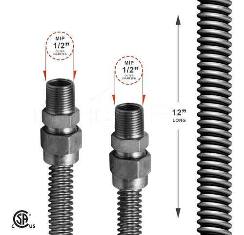 Highcraft Guhd-tt5i-34b LĂnea De Gas Flexible, Conector De T