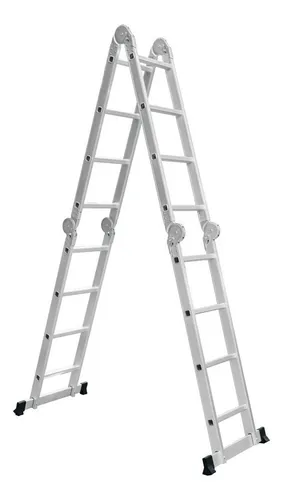 comprar Escalera Multipropósito Plegable Truper 16 Escalones 101906 Color Plateado