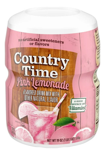 Limonada Rosa Country Time Rinde 9.46lts Puede Variar Pesen