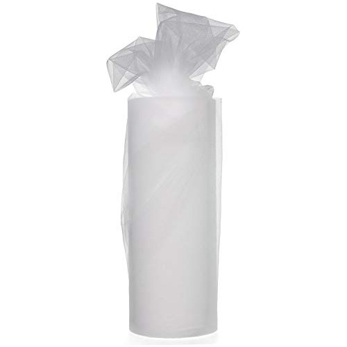 Rollo De Tulle Blanco De 12 Pulgadas X 100 Yardas Decor...