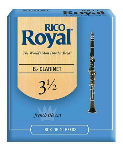 Cañas Rico Royal RCB1035 Para Clarinete Sib N° 3.5 Caja De 10 unidades