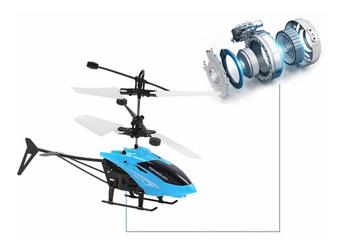 Helicóptero De Control Remoto Recargable Con Led Dos Canales
