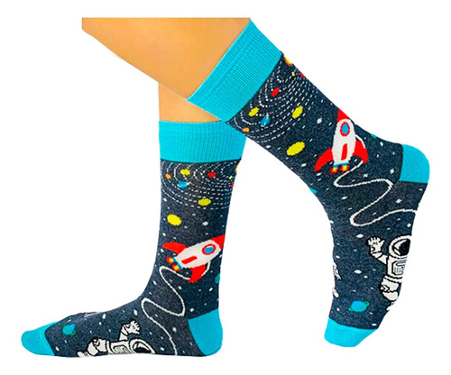 Calcetines Divertidos Diseño Del Universo Cohetes Planetas