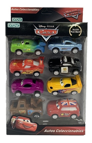 Disney Cars Autitos Accion Pull Back X 8 Art 1939 Loonytoys