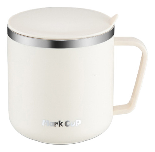 Taza G De Acero Inoxidable Con Tapa Y Asa, 400 Ml Reusa 7611