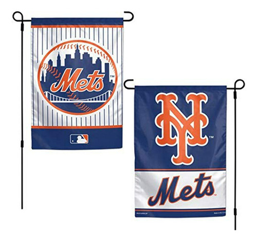 Bandera Jardín Mets New York, 11 X15 , Color Equipo