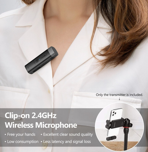 Imagem 4 de 7 de Microfone Boya Lapela Sem Fio By-wm3u Usb-c Smartphones