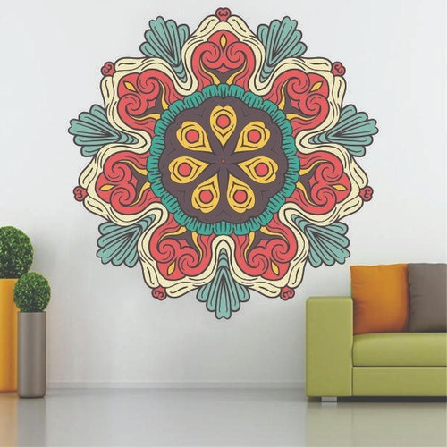 Vinilo Sticker Mandala De 140x140 Cm  Lavable