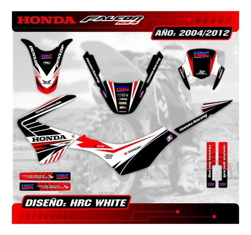 Kit Calcos - Grafica Honda Nx Falcon 400 - 2004/12