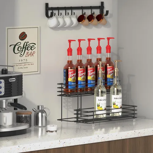 Organizador De Jarabe De Café De 2 Niveles Jarabe Bote...