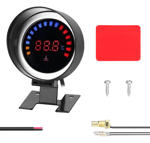 Medidor Temperatura Agua Coche 52mm Led 0-120 Sensor Alarma