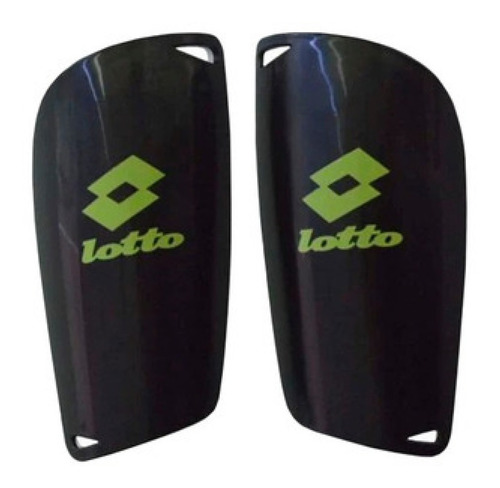 Canillera Lotto Futbol Prato Negro-verde Fluor C/media Blanc