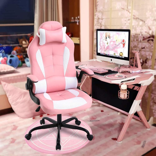 Silla De Juego Rosa Para Adultos Silla De Computadora Ergonó