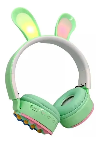 Auriculares Infantiles Con Orejas Gato Niños Popit Bluetooth