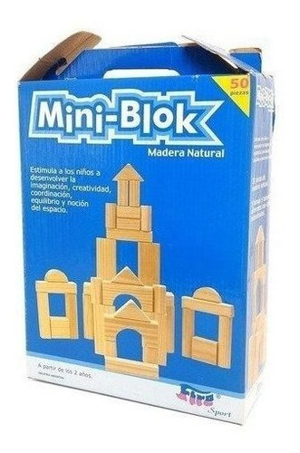 Juego De Madera Mini-block Color Natural Fire Sport