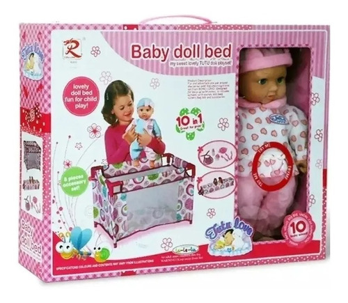La Le Lu - Bebote Baby Doll Bed Con Accesorios 