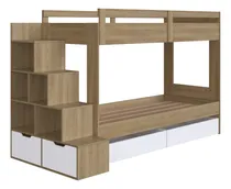Comprar Cama Superpuesta Con Escalera Boxes Y Cajones Beige Cama Superpuesta