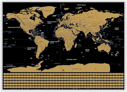 Jezan Scratch Off Map Of The World 32 X 23 Este Mapa Del Mun