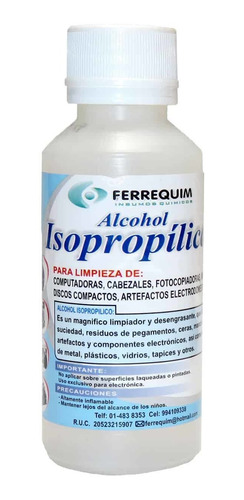 Alcohol Isopropílico 120ml Ferrequim