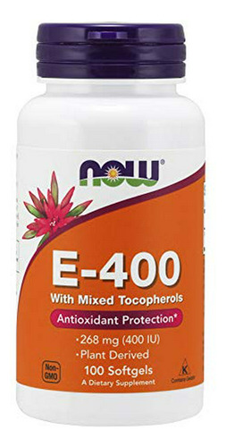 Vitamina E-400 Mixed Tocopherols - 100 Cápsulas