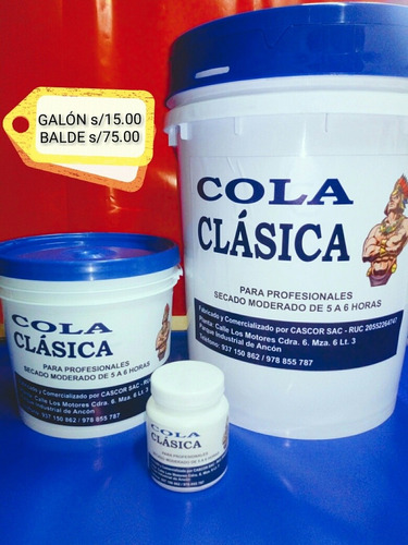 Pegamento Cola Sintética - Clásica -extra - Premiun