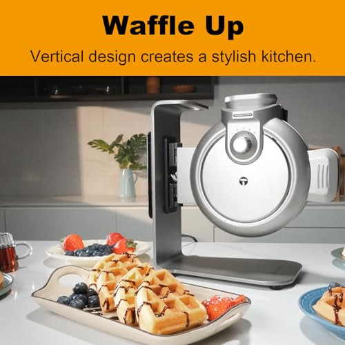 Máquina Para Hacer Waffles, Waffle Maker Vertical Belga Con