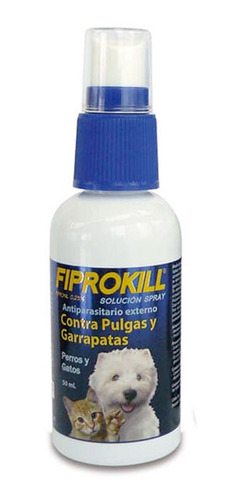 Fiprokill Spray Anti Pulgas Y Garrapatas Perros Y Gatos 50ml