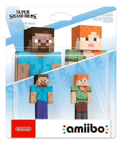 Amiibo Minecraft Steve And Alex (super Smash Bros. Series)