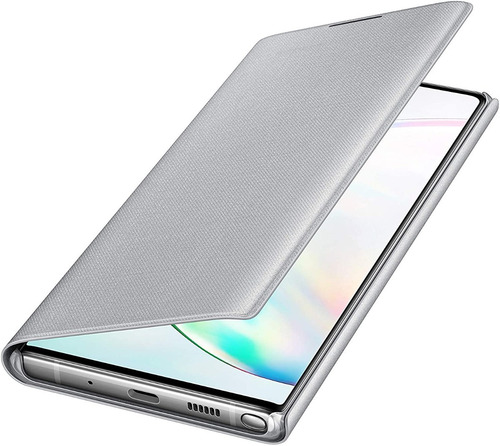 Case Led View Cover Galaxy Note 10 Plus Original Plateado
