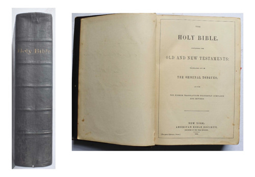 Biblia Inglesa  The Holy Bible New York 1889 Old And New 