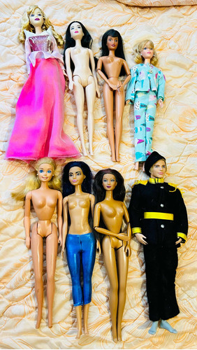 Lote De 7 Barbies Y Un Ken