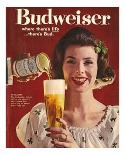 Cuadro Metálico Decorativo Vintage Diseño Budweiser.