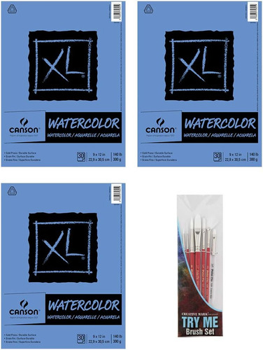Paquete De 3 Canson Xl Series Watercolor Paper Pad 9  X...