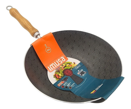 Wok De Aluminio Antiadherente, De 30 Cm, Marca Imusa. Bredys