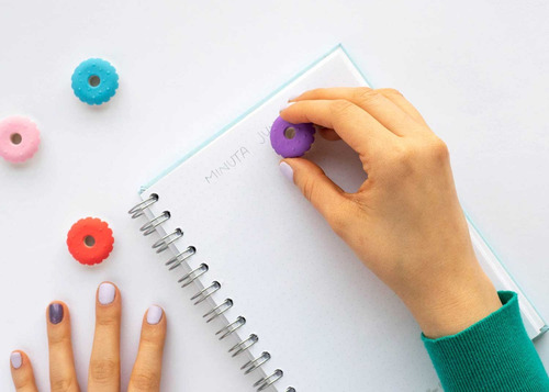 Bullet Journal Kit, Libreta De Puntos, Marcatextos, Clips Color Azul