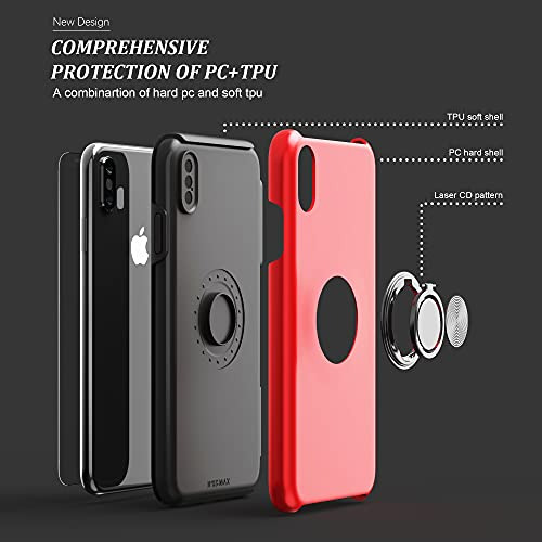 Funda Para iPhone XS Max 6.5 Pulgada Rojo Hybrid-022