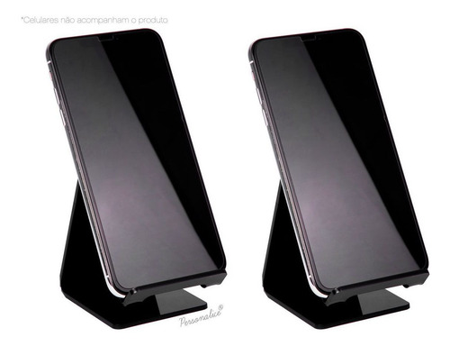 Kit 2 Suportes Para Celular Smartphone iPhone Mesa Universal