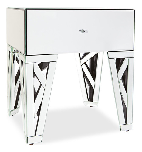 Furniture Mesa Auxiliar Moderna Azure Acabado Cristal