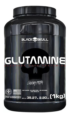 Glutamina Caveira Preta (1kg) Black Skull Entrega Rápida