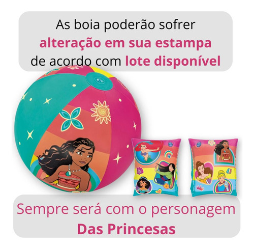 Piscina 5000l + Capa, Forro + Boia De Braço E Bola Princesas