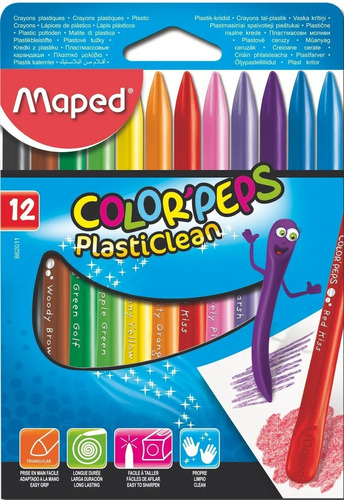 Pinturitas Plasticas X12 Colorpeps Maped 862011 Edu Full